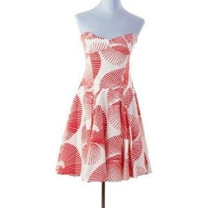 Diane Von Furstenberg Orange Cream Fan Anita Dress